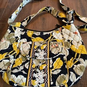 Vera Bradley yellow black print sh…
